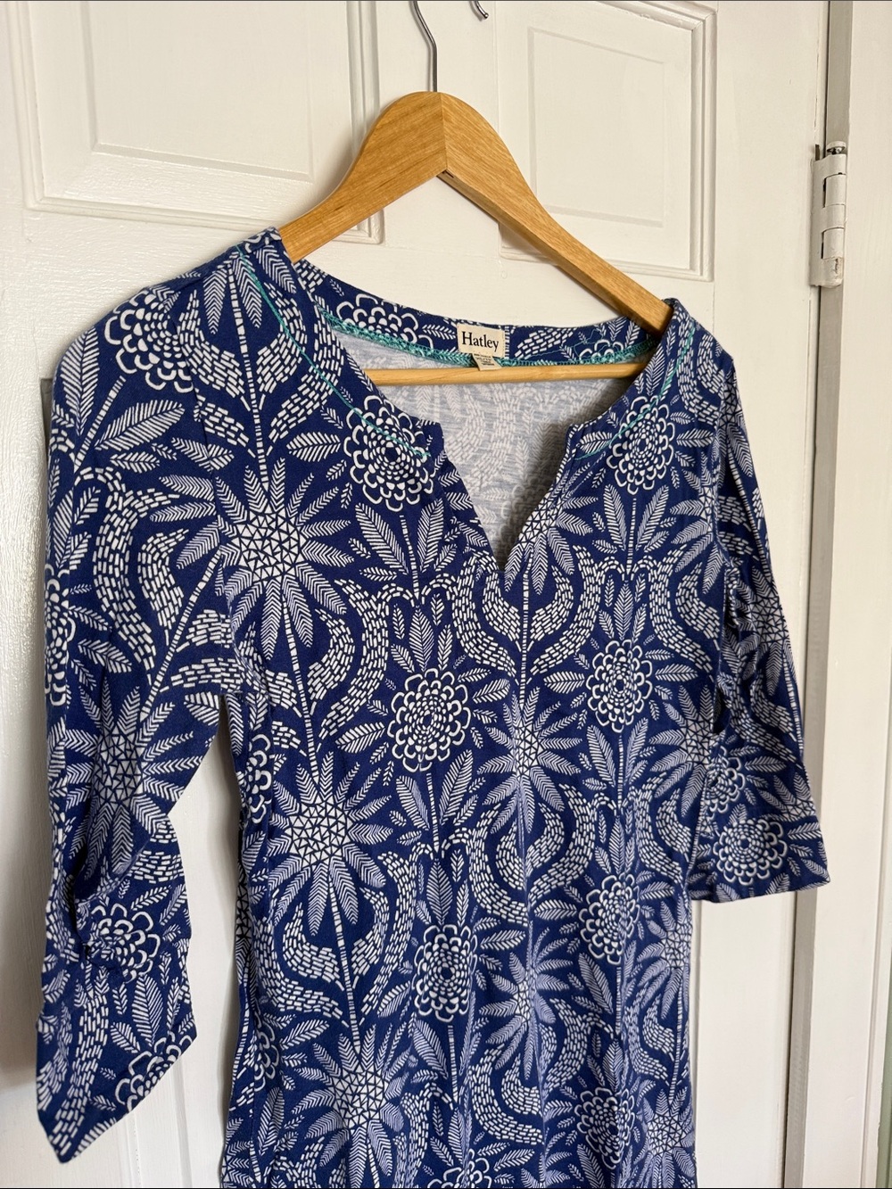 Hatley blue and White Floral-Print Dress